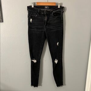 Women's Black Distressed Jeans
